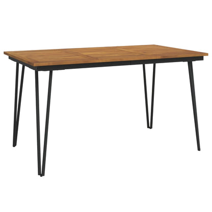 Set Pranzo da Giardino 7 pz Legno Massello di Acacia e Metallo | homemem39