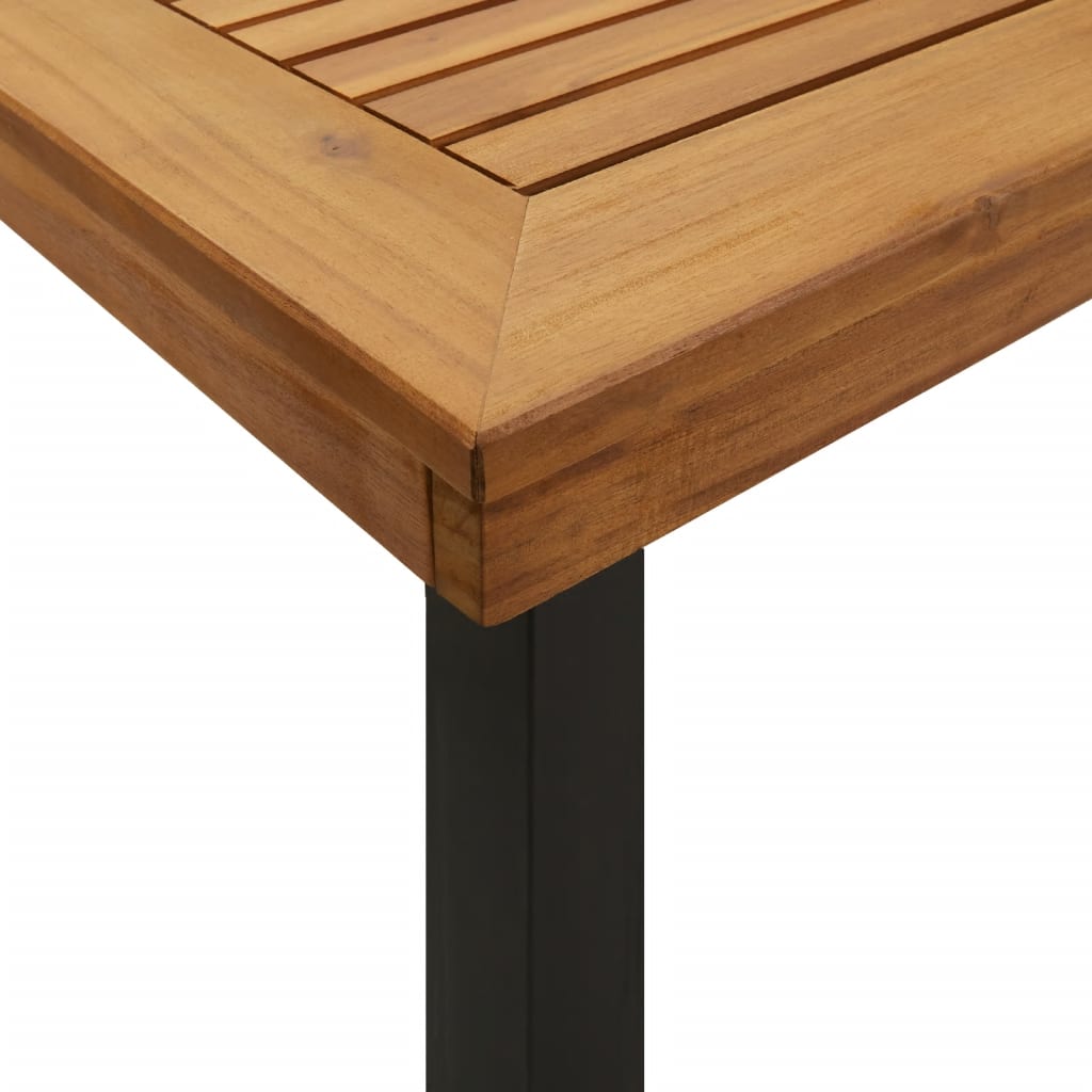 Set Pranzo da Giardino 5 pz Legno Massello di Acacia e Metallo | homemem39