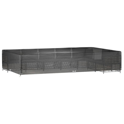 Copri Mobili Giardino 2pz 16 Occhielli 325x205x60cm Rettangolo