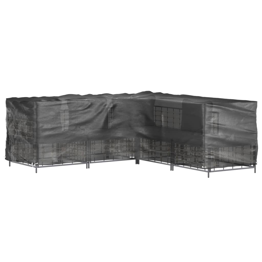 Coperture Mobili da Giardino a L 2pz 16 Occhielli 285x285x90cm | homemem39