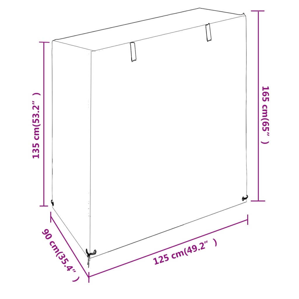 Copri Panche Dondolo 2pz 8 Occhielli 125x90x135/165 Polietilene | homemem39