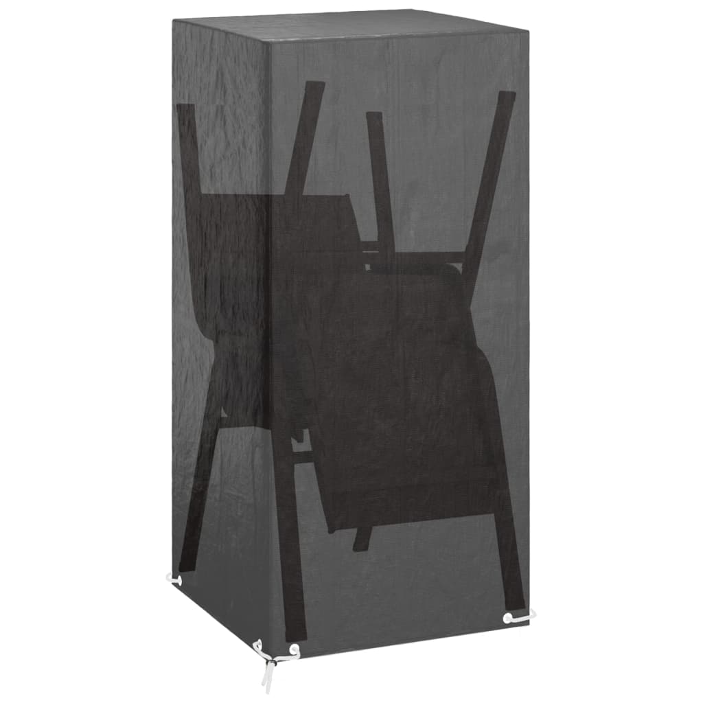 Copri Sedie da Giardino 2pz 8 Occhielli 75x70x140cm Polietilene