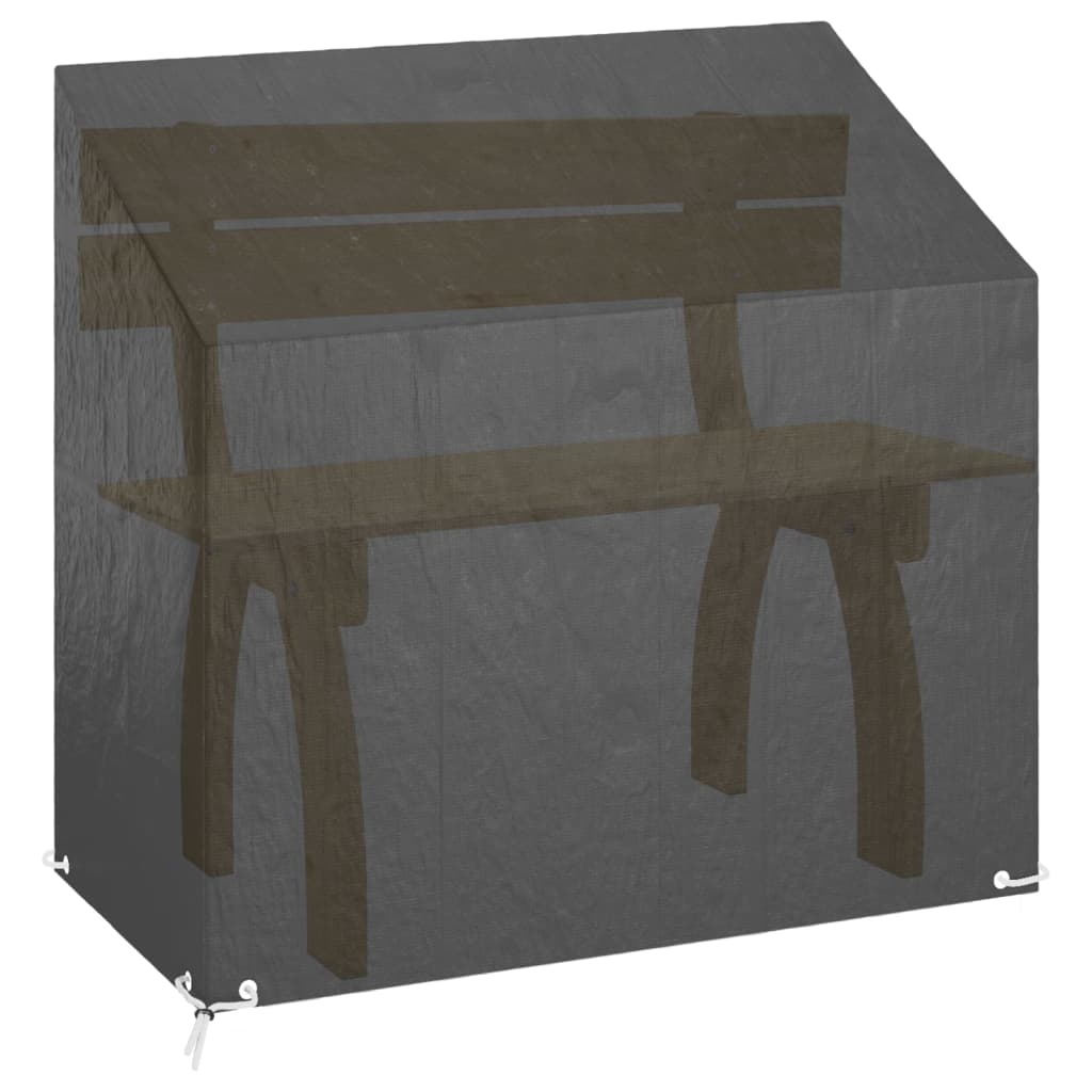 Copri Panche Giardino 2pz 8Occhielli 130x70x70/88cm Polietilene