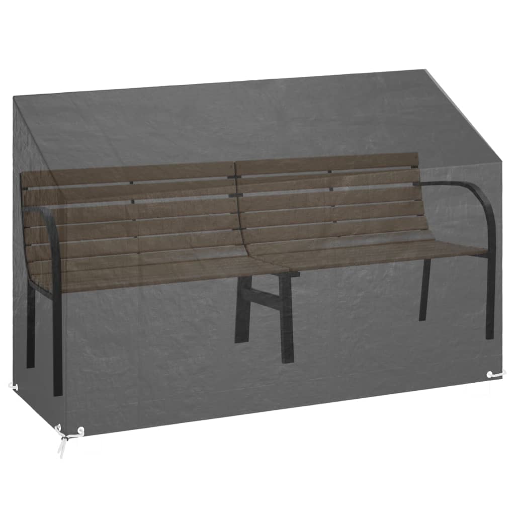 Copri Panche Giardino 2pz 8Occhielli 190x70x70/88cm Polietilene | homemem39