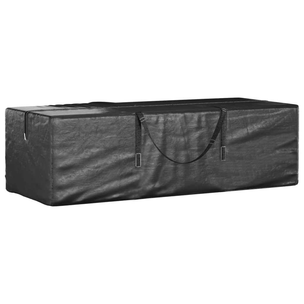 Borse Porta Cuscini Giardino 2pz Nere 135x40x55 cm Polietilene | homemem39