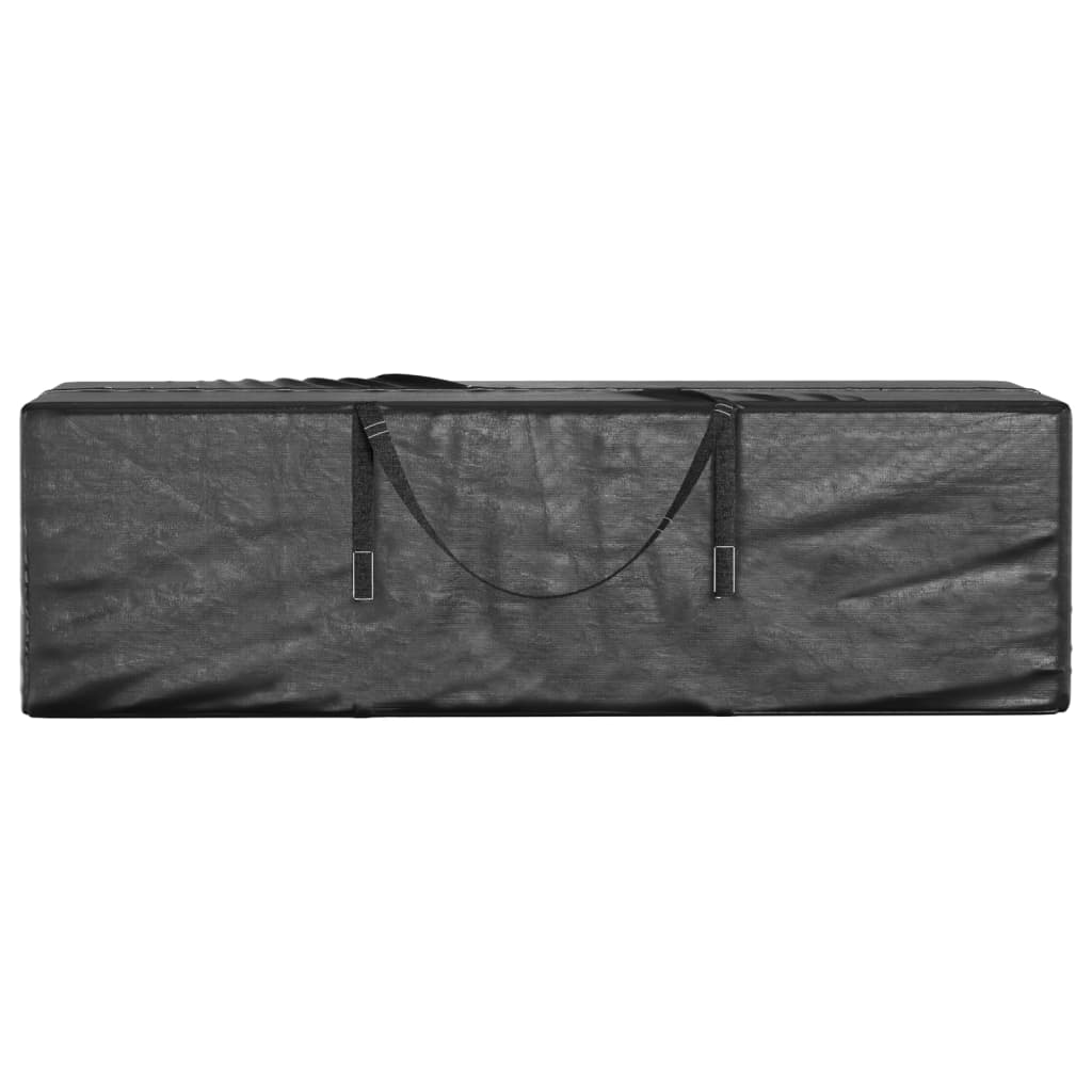 Borse Porta Cuscini Giardino 2pz Nere 135x40x55 cm Polietilene | homemem39
