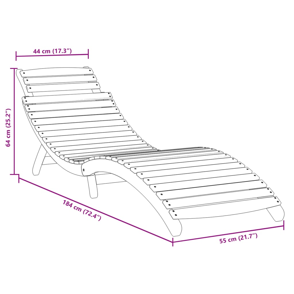 Lettini 2 pz Grigi 184x55x64 cm Legno Massello di Acacia - homemem39