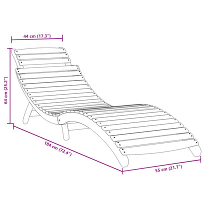 Lettini 2 pz Grigi 184x55x64 cm Legno Massello di Acacia - homemem39
