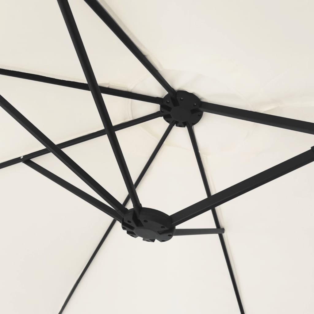 Ombrellone a Doppia Testa Bianco Sabbia 449x265 cm | homemem39