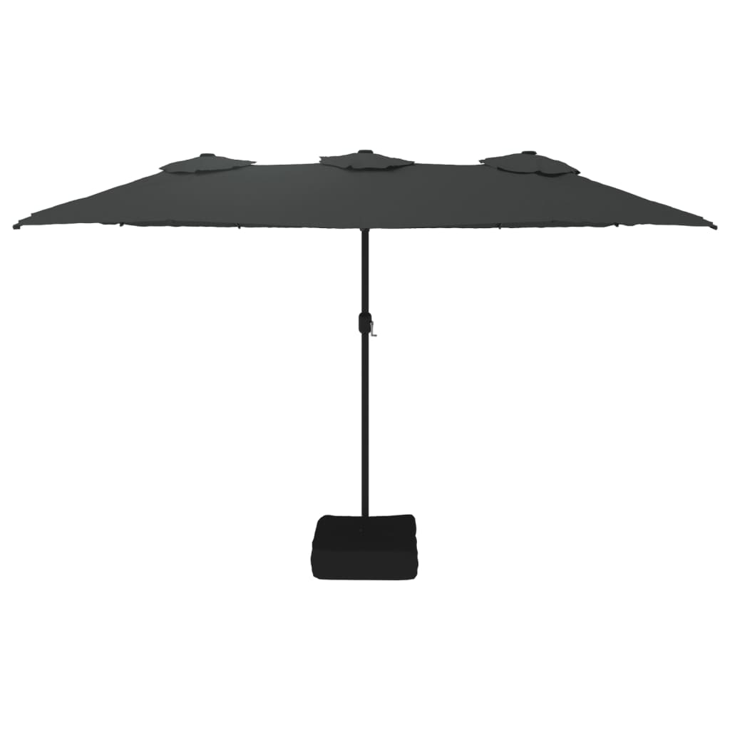 Ombrellone a Doppia Testa Antracite 449x265 cm | homemem39