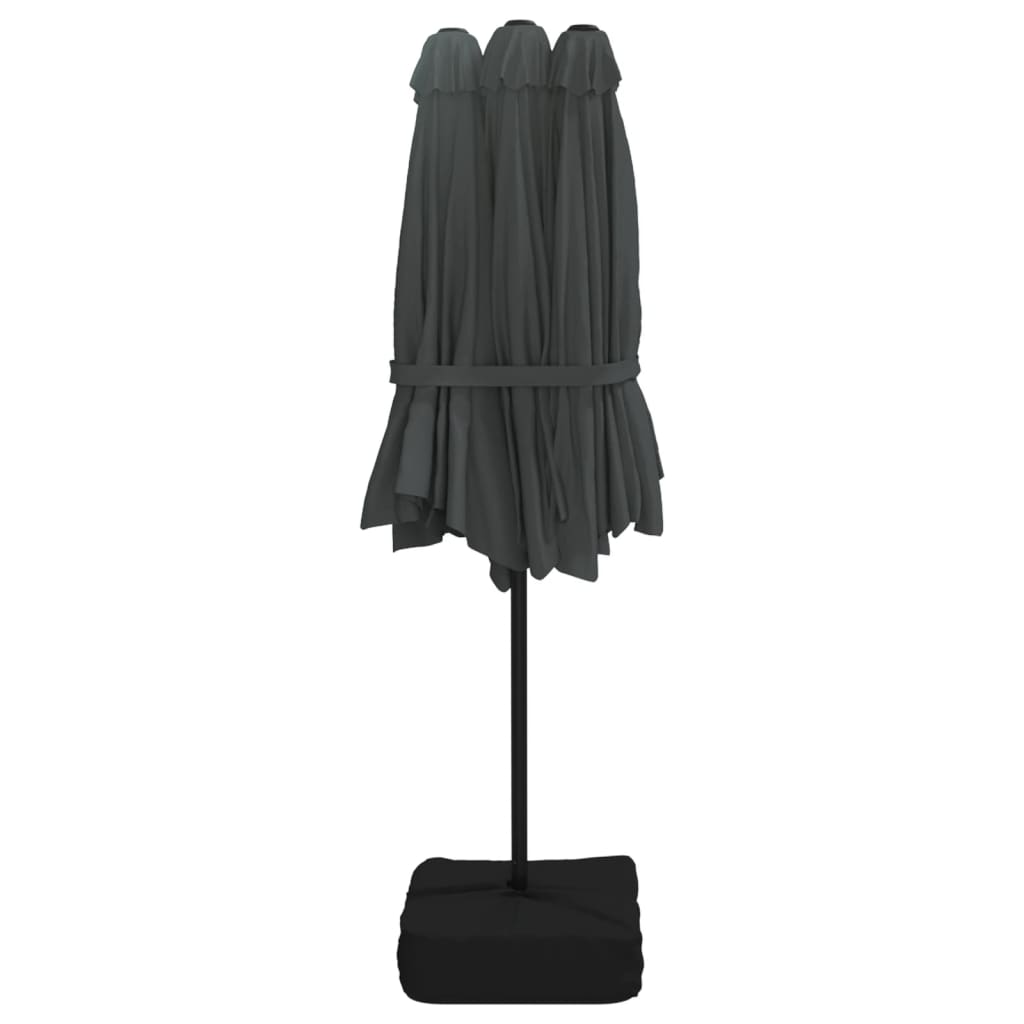 Ombrellone a Doppia Testa Antracite 449x265 cm | homemem39
