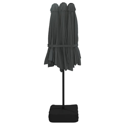 Ombrellone a Doppia Testa Antracite 449x265 cm | homemem39
