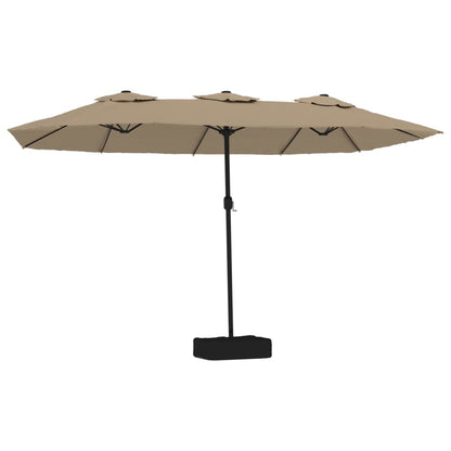 Ombrellone a Doppia Testa Tortora 449x265 cm | homemem39