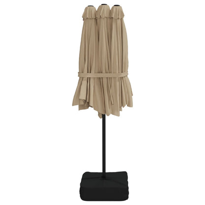 Ombrellone a Doppia Testa Tortora 449x265 cm | homemem39
