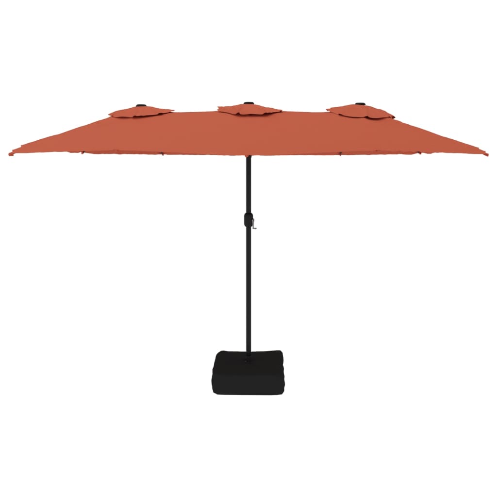 Ombrellone a Doppia Testa Terracotta 449x265 cm | homemem39