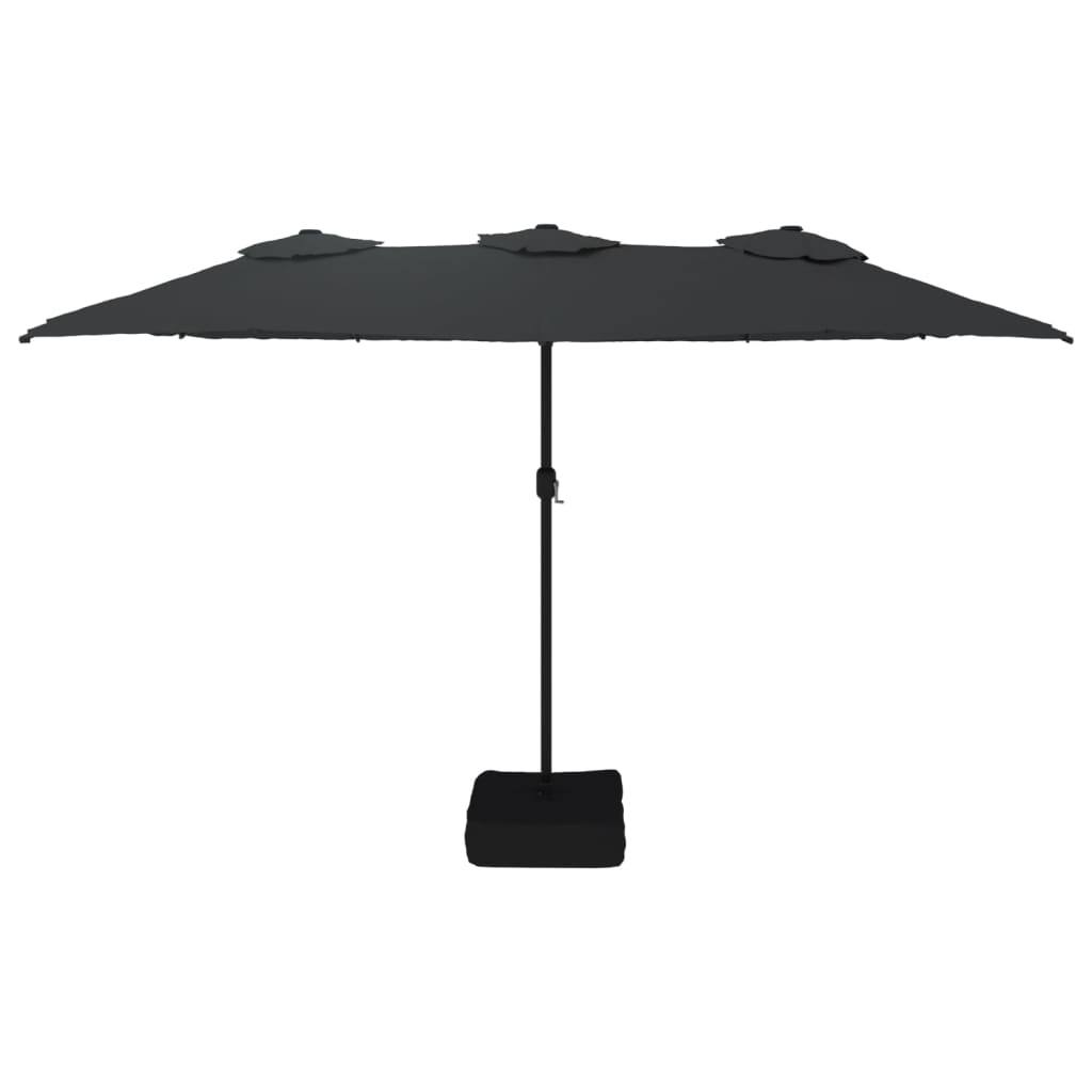 Ombrellone a Doppia Testa Nero 449x265 cm | homemem39