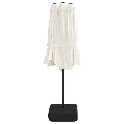 Ombrellone a Doppia Testa con LED Bianco Sabbia 449x265 cm | homemem39