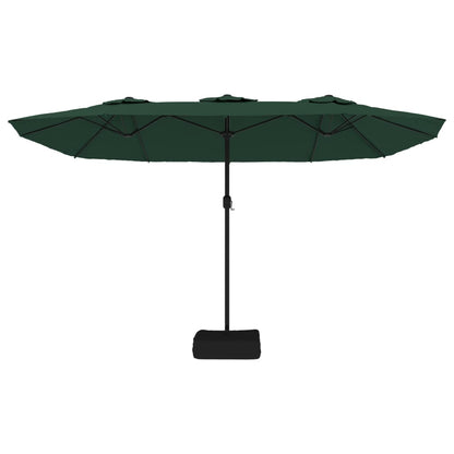 Ombrellone a Doppia Testa con LED Verde 449x265 cm | homemem39