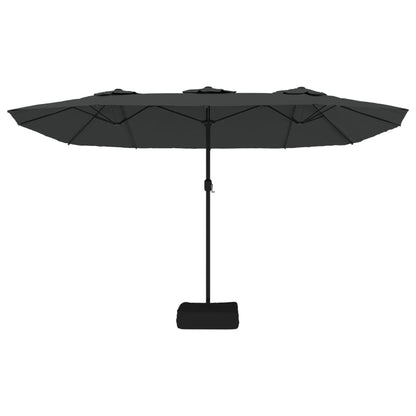 Ombrellone a Doppia Testa con LED Antracite 449x265 cm | homemem39