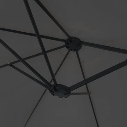 Ombrellone a Doppia Testa con LED Antracite 449x265 cm | homemem39