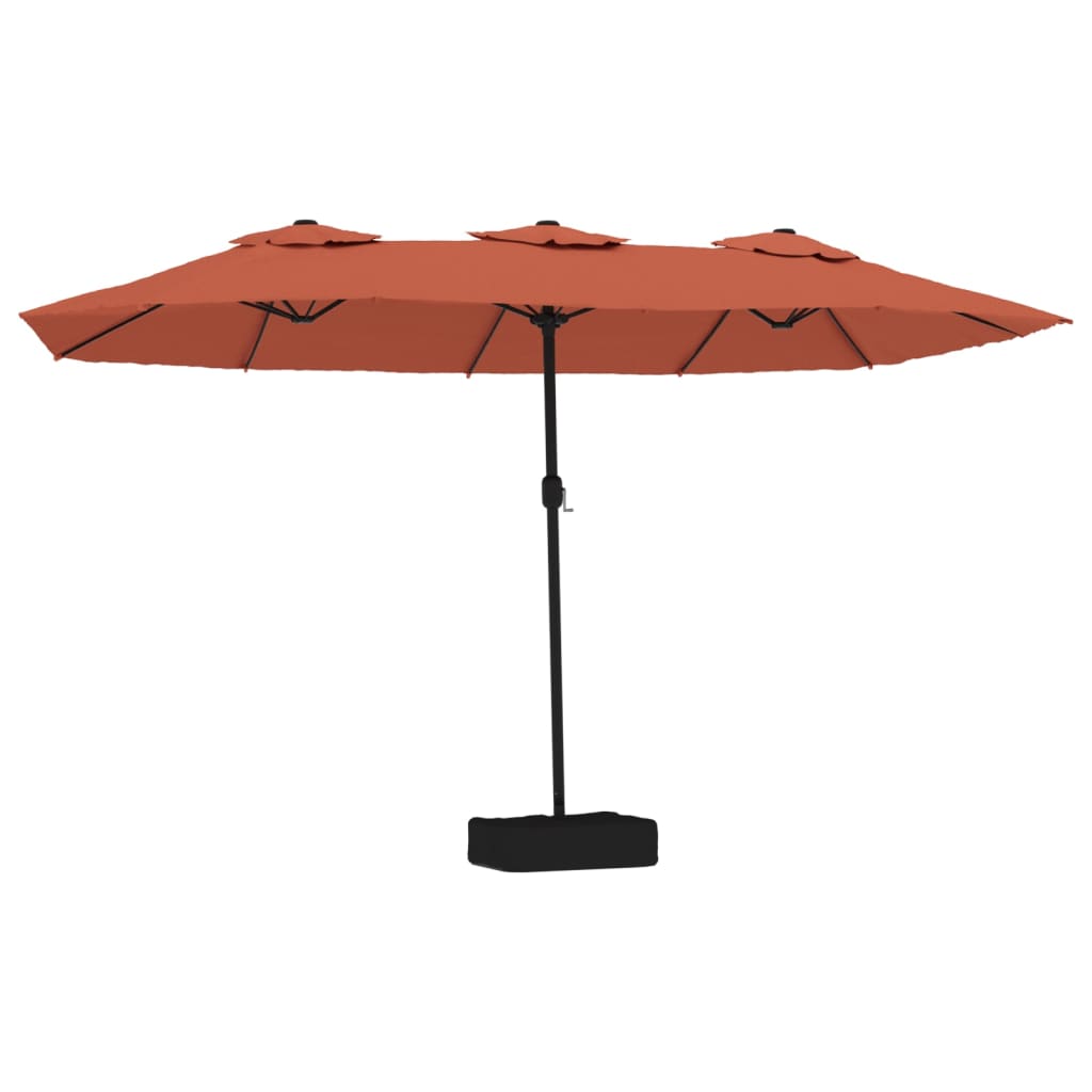 Ombrellone a Doppia Testa con LED Terracotta 449x265 cm | homemem39