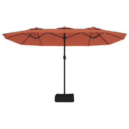 Ombrellone a Doppia Testa con LED Terracotta 449x265 cm | homemem39