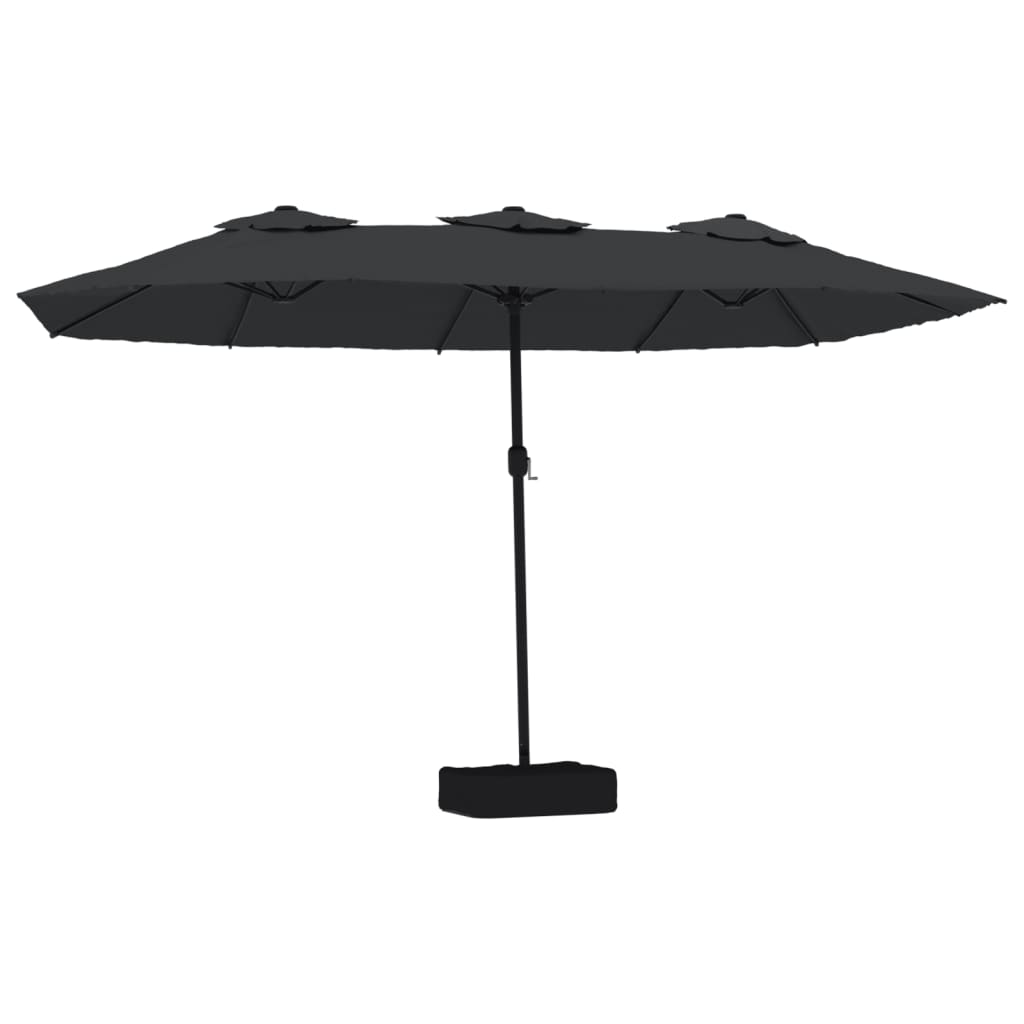 Ombrellone a Doppia Testa con LED Nero 449x265 cm | homemem39