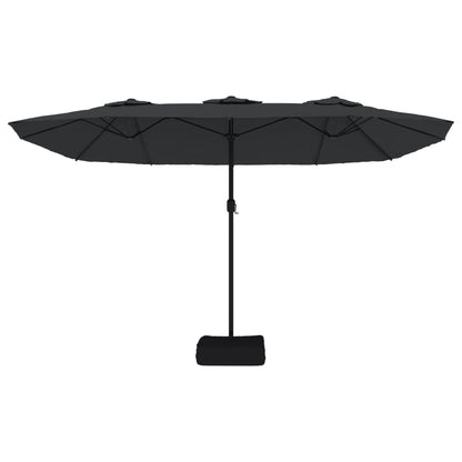 Ombrellone a Doppia Testa con LED Nero 449x265 cm | homemem39