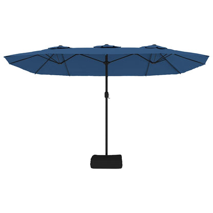 Ombrellone a Doppia Testa con LED Azzurro 449x265 cm | homemem39