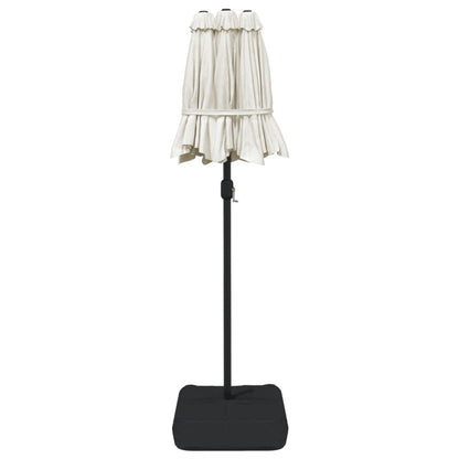 Ombrellone a Doppia Testa Bianco Sabbia 316x145 cm - homemem39