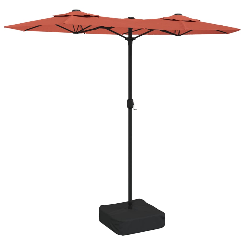 Ombrellone a Doppia Testa Terracotta 316x145 cm | homemem39