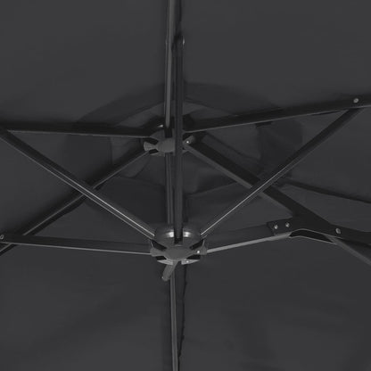 Ombrellone a Doppia Testa Nero 316x145 cm - homemem39