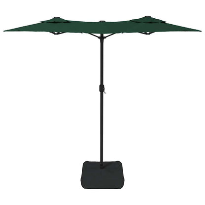 Ombrellone a Doppia Testa con LED Verde 316x145 cm | homemem39