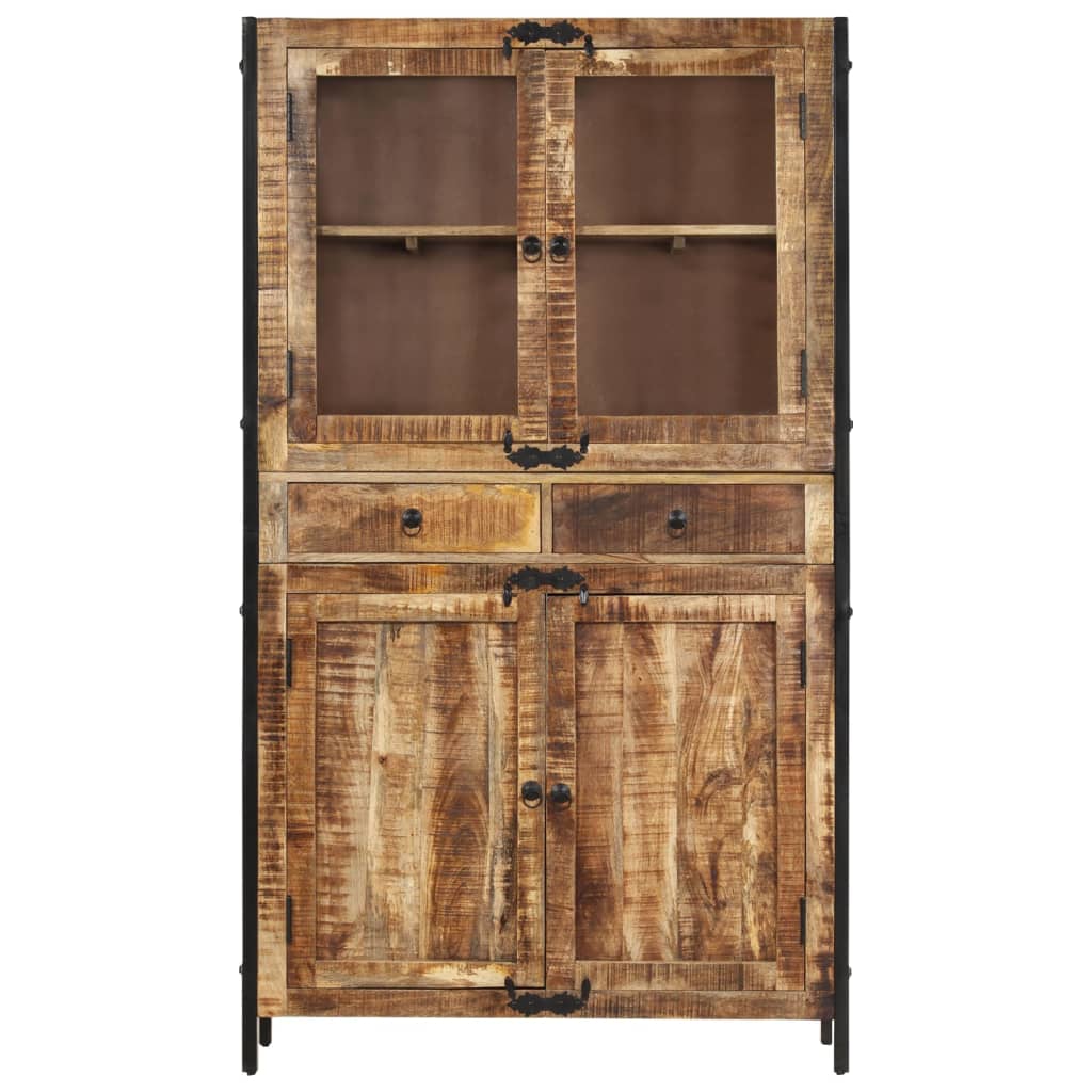Credenza 100x40x175 cm in Legno Grezzo Massello di Mango - homemem39