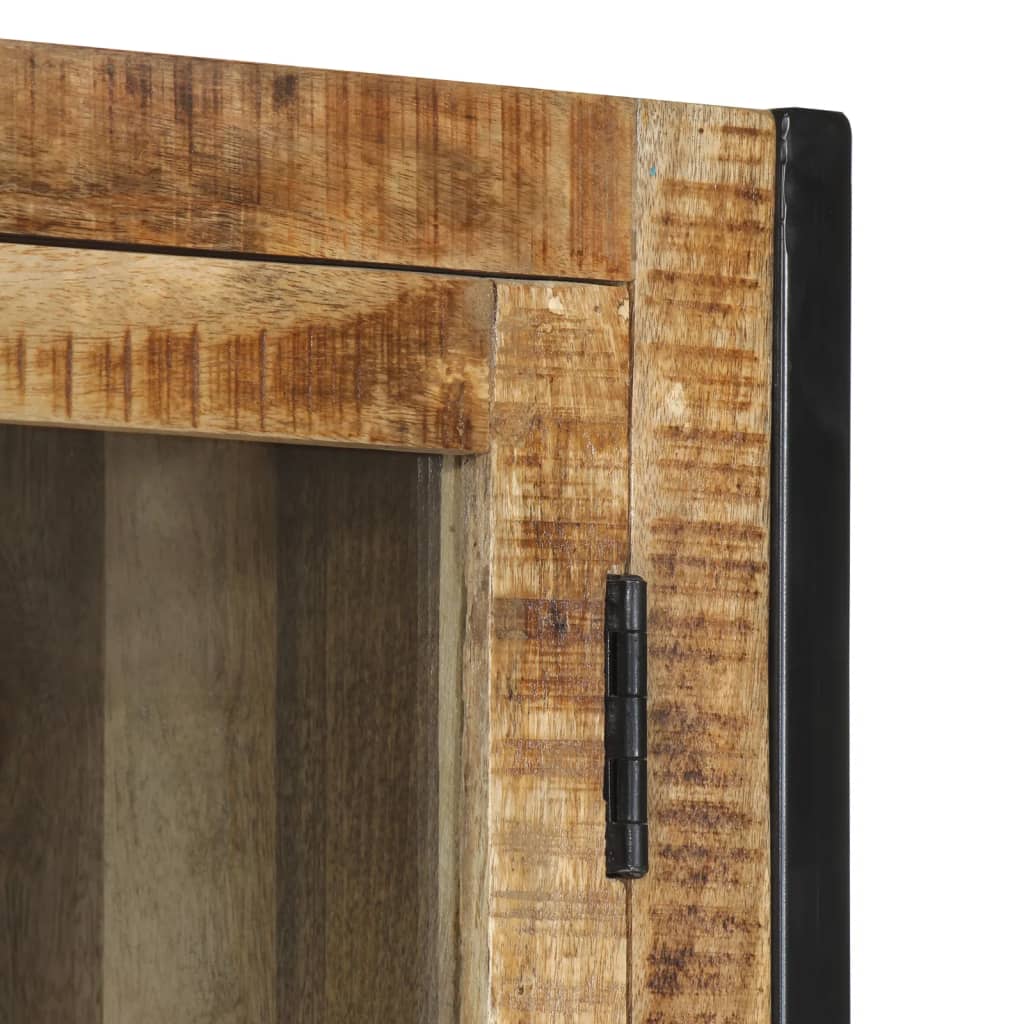 Credenza 100x40x175 cm in Legno Grezzo Massello di Mango - homemem39