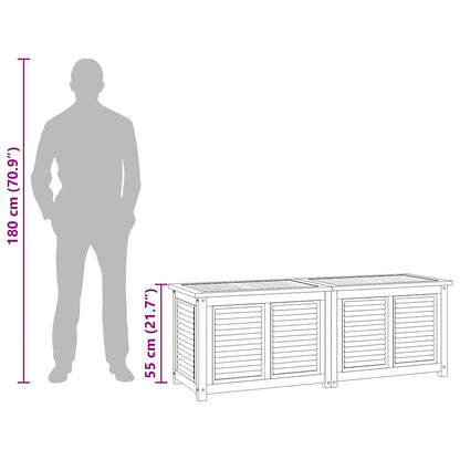 Contenitore Giardino con Borsa 150x50x55 cm Legno Massello Teak