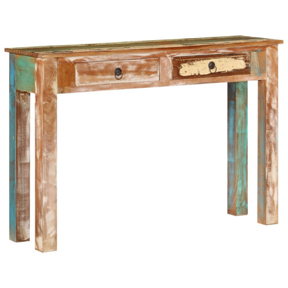 Tavolo Consolle 110x30x75 cm in Legno Massello di Recupero