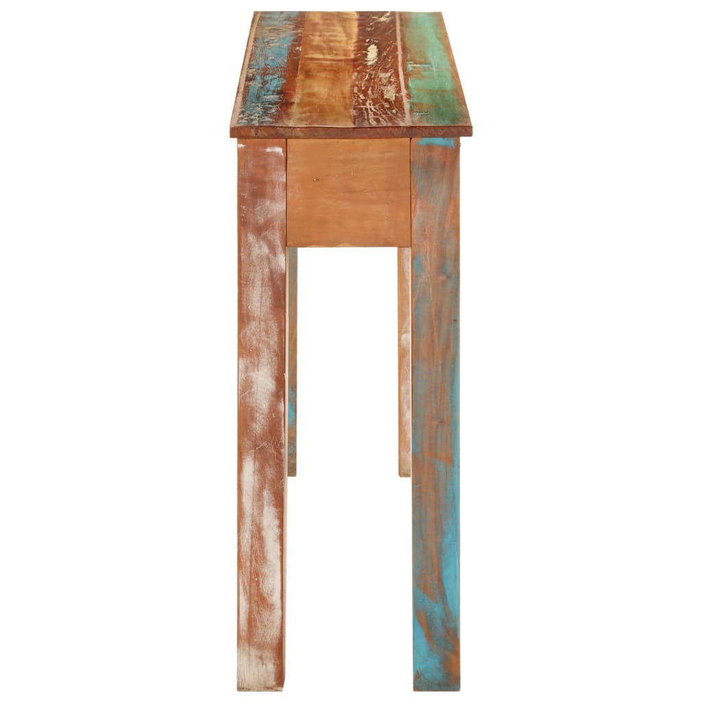 Tavolo Consolle 110x30x75 cm in Legno Massello di Recupero