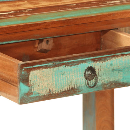 Tavolo Consolle 110x30x75 cm in Legno Massello di Recupero