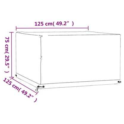 Copertura Mobili da Giardino 8 Occhielli 125x125x75cm Quadrata | homemem39