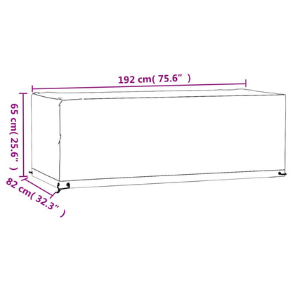 Copertura Mobili Giardino 8 Occhielli 192x82x65 cm Rettangolare | homemem39