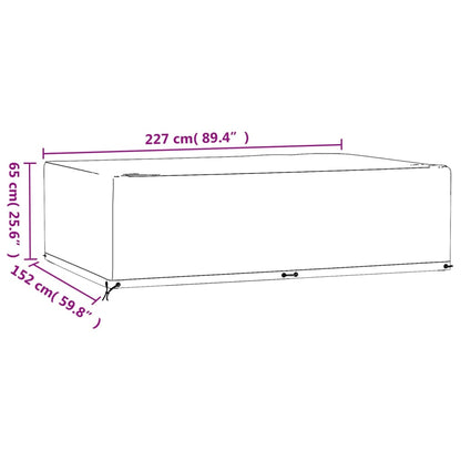 Copertura Mobili Giardino 12 Occhielli 227x152x65 Rettangolare | homemem39