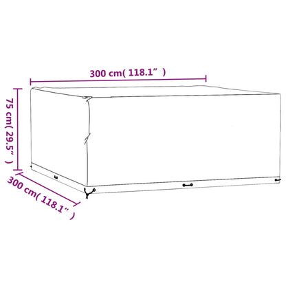 Copertura Mobili da Giardino 16 Occhielli 300x300x75cm Quadrata | homemem39