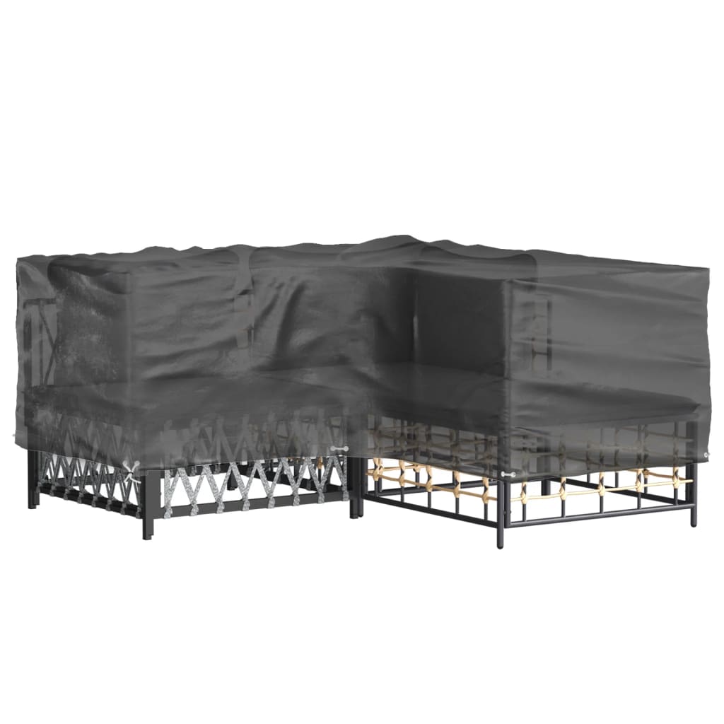 Copertura Mobili da Giardino a L 12 Occhielli 185x185x70 cm | homemem39