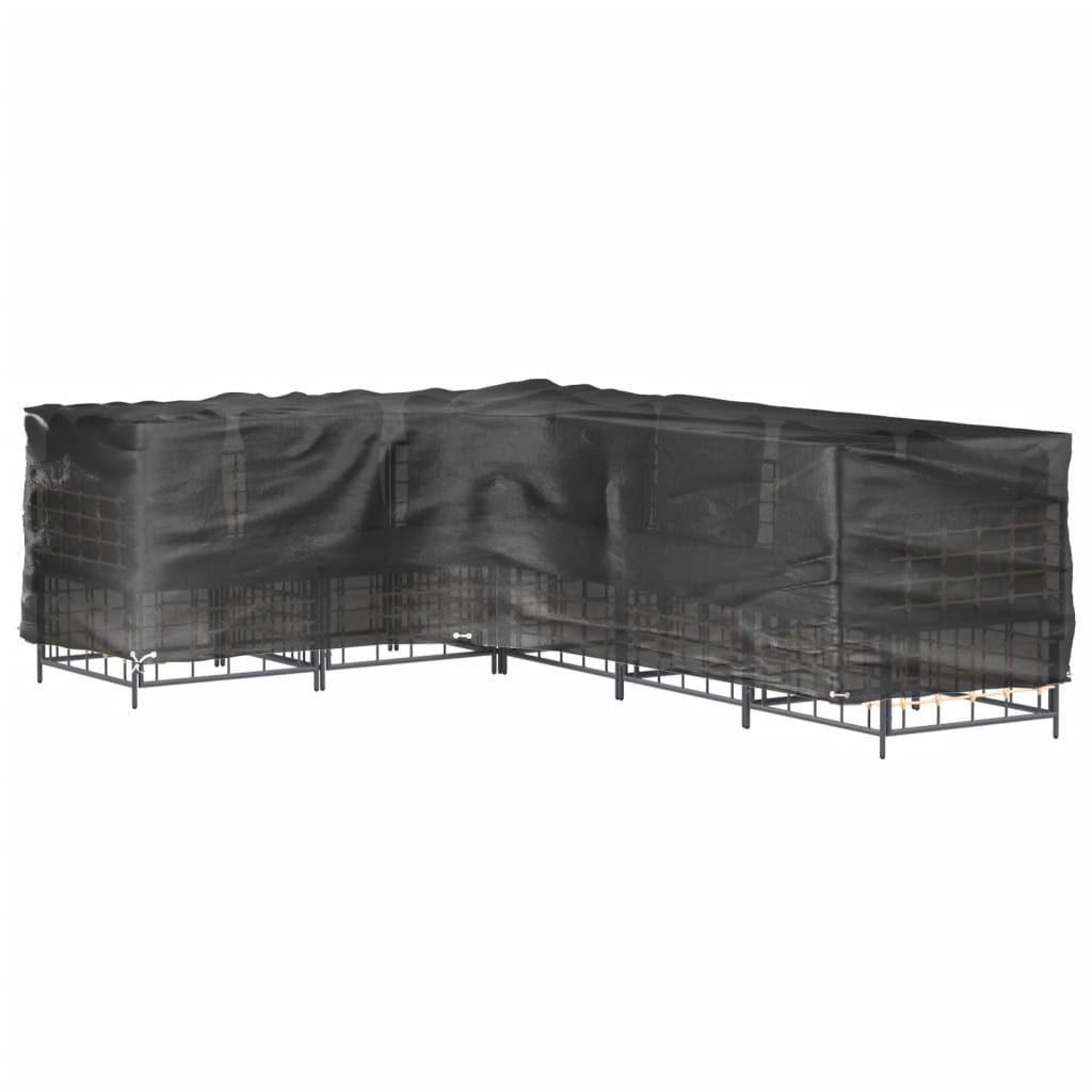 Copertura Mobili da Giardino a L 16 Occhielli 260x210x80 cm