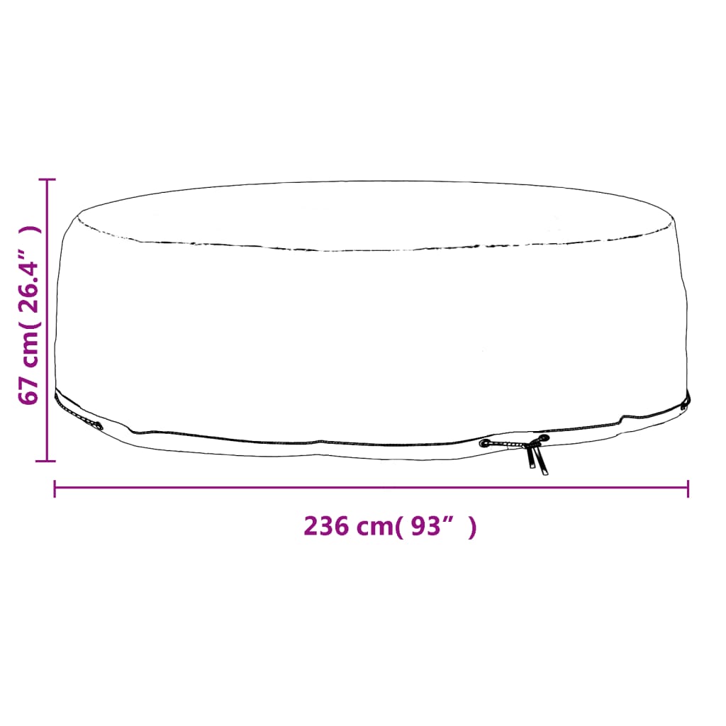 Copertura Divano Isola con 10 Occhielli Ø236x67 cm Rotondo | homemem39
