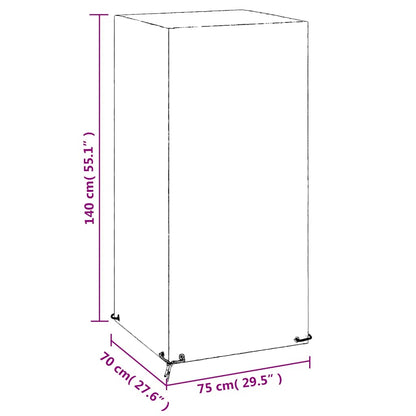 Copri Sedia da Giardino 8 Occhielli 75x70x140 cm Polietilene | homemem39
