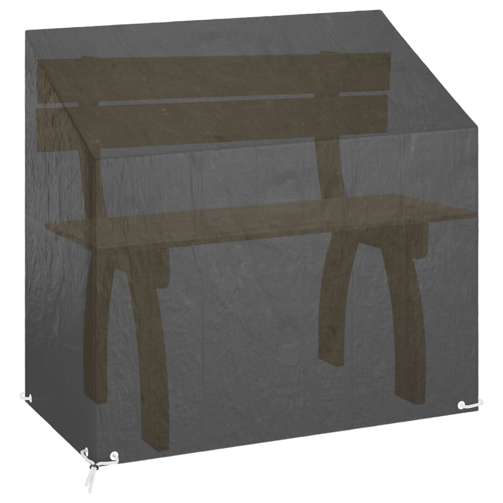 Copri Panca da Giardino 8 Occhielli 130x70x70/88 cm Polietilene | homemem39