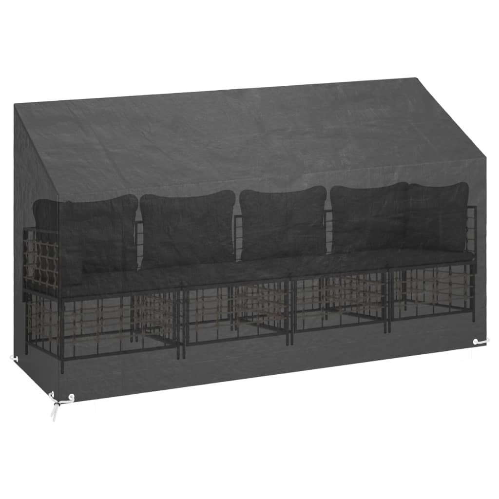 Copri Panca da Giardino 12 Occhielli 210x70x70/88cm Polietilene | homemem39