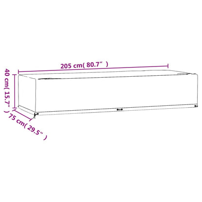 Copertura per Sdraio 12 Occhielli 205x75x40 cm in Polietilene | homemem39